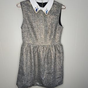 Tweed mini dress w/gold flecks-s